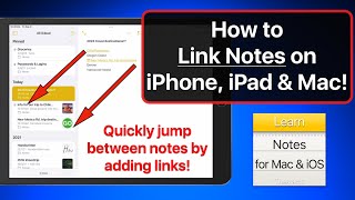 Apple Notes App Lesson Add Links between Notes [upl. by Blockus211]