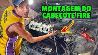 MONTAGEM DO CABEÇOTE DA UNO COM MOTOR FIRE [upl. by Kelsy]