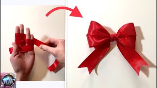 einfache Schleife binden zum Geschenke einpacken  DIY Geschenkschleife selber basteln  simple bow [upl. by Yerroc]