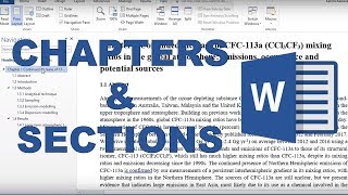 How to make chapters sections and subsections in word [upl. by Judah312]