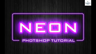 Neon Light Effect Photoshop Tutorial  Photoshop Tutorial photoshop tutorial neoneffect video [upl. by Bohannon]