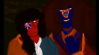 Thirteen Colonies and Kingdom of Éire  Countryhumans speedpaint [upl. by Desmond]