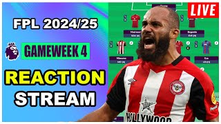 FPL Gameweek 4 REACTION STREAM  Live QampA  Fantasy Premier League Tips 202425 [upl. by Terrijo99]