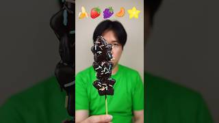 EATING CHOCOLATE COATED FRUIT ACCORDING EMOJI asmr mukbang [upl. by Groscr613]