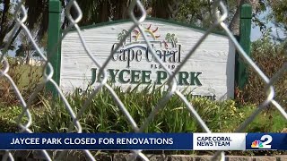 Jaycee Park officially closes with fence wrapped around it [upl. by Toby]