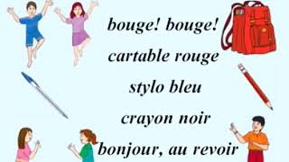 chanson bouge bouge cartable rouge 👩‍🏫🗣️ [upl. by Hueston]