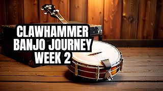 I am learning clawhammer banjo Week 2 Banjo music [upl. by Ymiaj]