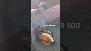 Stihl Br500 ertime Delroccolandscaping [upl. by Attiuqal]