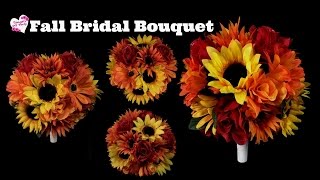 Fall Bridal Bouquet Tutorial [upl. by Ezri]