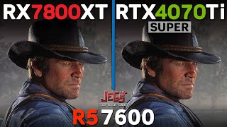 RX 7800 XT vs RTX 4070 Ti Super  Ryzen 5 7600  Tested in 15 games [upl. by Aicilak]