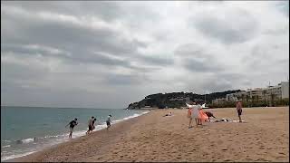 Calella beach Spain 🇪🇸 [upl. by Enyawad]