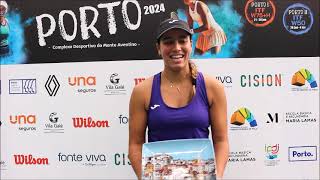 ITF PORTO I W75H Campeã singulares [upl. by Rubens767]