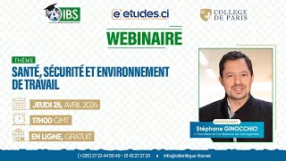 Webinaire  Santé Sécurité et Environnement de Travail [upl. by Marsiella]