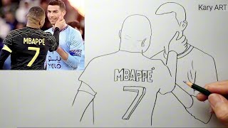 Drawing of Mbappe VS Ronaldo [upl. by Barimah]