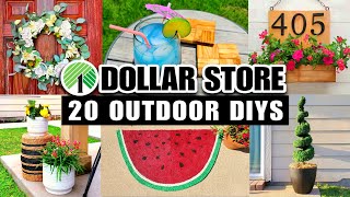 20 Outdoor Patio DIYs Using Dollar Store Supplies [upl. by Angy]