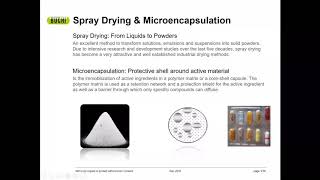 Webinar Prilling by Vibration and Spray drying in the biotechnology and food industry [upl. by Aihtekal]