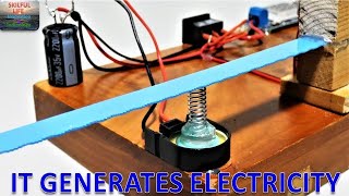 THIS DEVICE GENERATES ELECTRICITY  PIEZOELECTRIC POWER GENERATOR MECHANICAL VIBRATION  ELECTRICITY [upl. by Jodie]