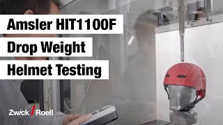 Amsler HIT1100F drop weight tester  helmet testing [upl. by Larred]