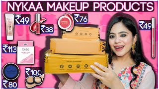 Trying Cheapest Makeup from Nykaa  starting at ₹38  Ronak Qureshi [upl. by Wenn]