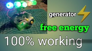 free energy  Free Energy Generator 100 Working with Three DC motor generator [upl. by Yenot601]