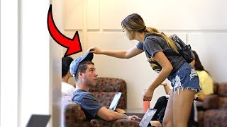 Stealing Guys Hats Prank [upl. by Ahsyt]