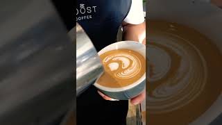 WIGGLE TULIP🌿 ▪︎ LATTE ARTsubscribe ytshorts [upl. by Lenox]