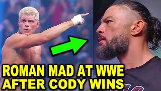 Roman Reigns Mad at WWE After Cody Rhodes Wins Royal Rumble 2024 Match  WWE News [upl. by Millan]