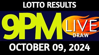 Lotto Result Today 900 pm draw October 09 2024 Wednesday PCSO LIVE [upl. by Wenda]