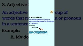 Adjective Phrase in english grammar trending english phrases shortsvideo [upl. by Naoh]