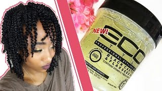 MY BEST TWIST OUT EVER  Eco Styler Black Castor amp Flaxseed Oil Gel Review 4a4b4c  AseaMae [upl. by Gleich]