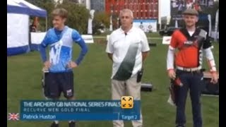 Patrick Huston v Alex Wise Archery GB National Series final 24 September 2017 Birmingham [upl. by Akinert297]