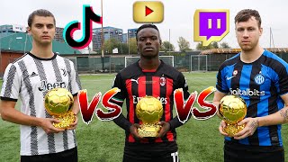 SUPER PALLONE DORO  YouTube VS Twitch VS TikTok [upl. by Ainezey]