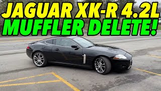 2007 Jaguar XKR 42L SUPERCHARGED V8 Exhaust Sound w MUFFLER DELETE [upl. by Brewster]