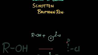 SCHOTTEN BAUMANN REACTION IN 1 MIN  ORGANIC CHEMISTRY REACTIONS  JEENEET  REVISION  SHORTS [upl. by Shimkus763]