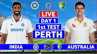 India vs Australia 1st Test Day 1 Live  IND vs AUS 1st Test Live Scores amp Commentary  IND Batting [upl. by Tessy]