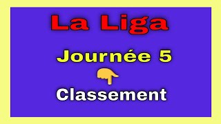 Classement de la Liga journée 5 2021 2022  Ligue espagnole de football [upl. by Niwdla]