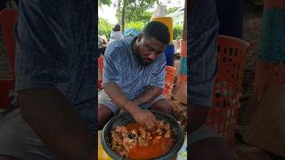 Fufu Mukbang at Local Chopbar in Accra  Okodie Nkwan Abelemkpe ghanafood eatghana africanfood [upl. by Carthy579]