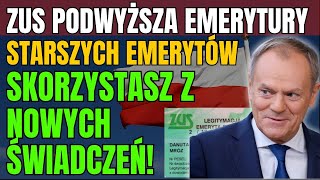 💰ZUS Podwyższa Emerytury dla Starszych Emerytów – Sprawdź Czy Skorzystasz z Nowych Świadczeń [upl. by Nonnel278]