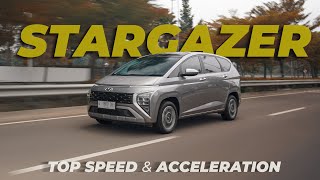 Hyundai Stargazer  Top Speed amp Acceleration Inc 0100 [upl. by Ytnom]