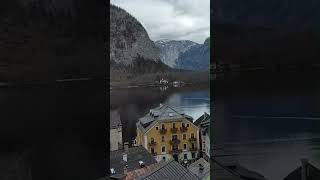 View over scenic amp famous Hallstatt Village in Austria [upl. by Cesar]