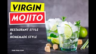 Virgin Mojito  How to make virgin mojito or Mint Mojito Drink YourFoodStory [upl. by Chisholm]