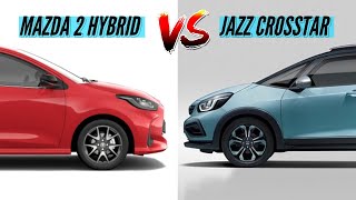 2023 Honda Jazz Crosstar vs 2023 Mazda 2 Hybrid Compared  Honda or Mazda  Hatchback Battles [upl. by Eeslehc909]