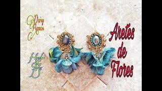 Aretes de Moda con Flores [upl. by Munson]