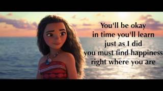 Moana  Where You Are Lyrics [upl. by Ylus]