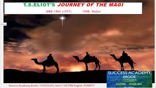 T S Eliots Journey of the Magi ugtrb literature english pgtrb trb beoexam [upl. by Clarie]