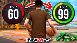 Going 60 to 99 Overall No Money Spent in NBA 2k25  Ep1 [upl. by Bobina]