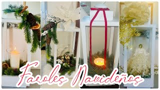 6 IDEAS DE DECORACIÓN DE FAROLES NAVIDEÑOS [upl. by Ratep531]