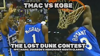 Kobe Bryant vs TMac UNSEEN DUNK CONTEST at Magic Johnsons Midsummer Nights in 1997 [upl. by Llenor]