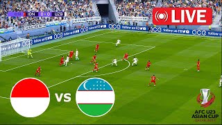 Indonesia U23 vs Uzbekistan U23  PIALA ASIA AFC U23  PES GAMEPLAY [upl. by Arama]