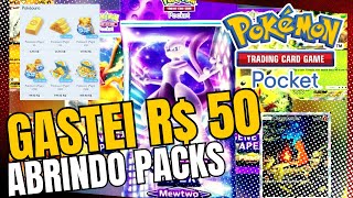 POKEMON TCG POCKET  abrindo Packs  gastei 50 conto  confira se deu bom [upl. by Alta]